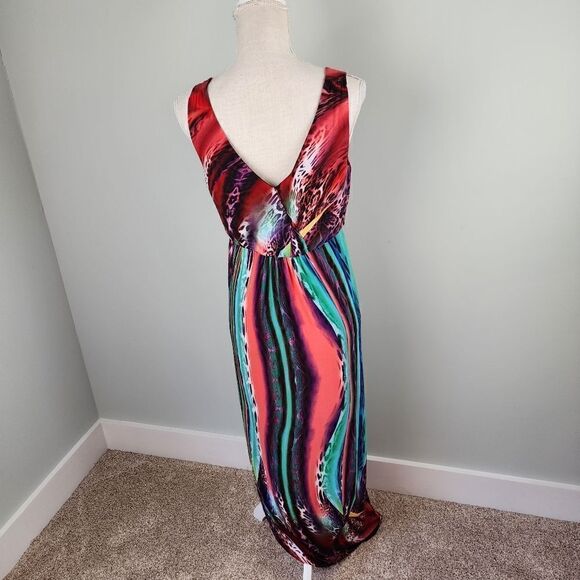 Kate And Mallory Design Women's Sleeveless V Neck And Back Maxi Dress Size Small - Picture 5 of 8